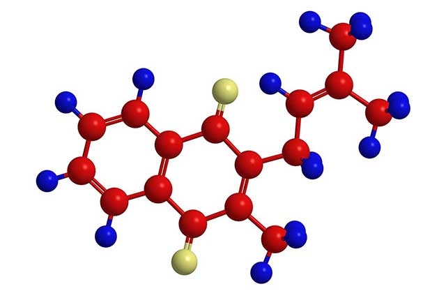 Menaquinone Molecular Structure (Vitamin K2).