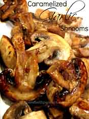 Picture of caramelized garlic mushrooms.