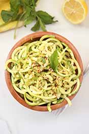 Picture of lemon herb zoodles.