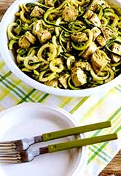 Chicken Pesto Zoodles.