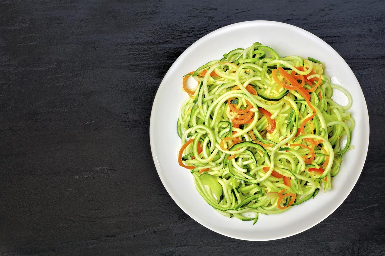 Picture of zoodles / low carb noodles.