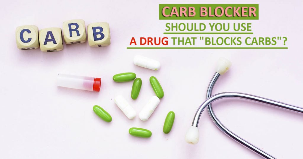 Carb blocker image - showing pills next to the word 'carb'.