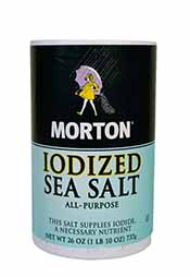 A Packet of Morton's All-Purpose Iodized Sea Salt.