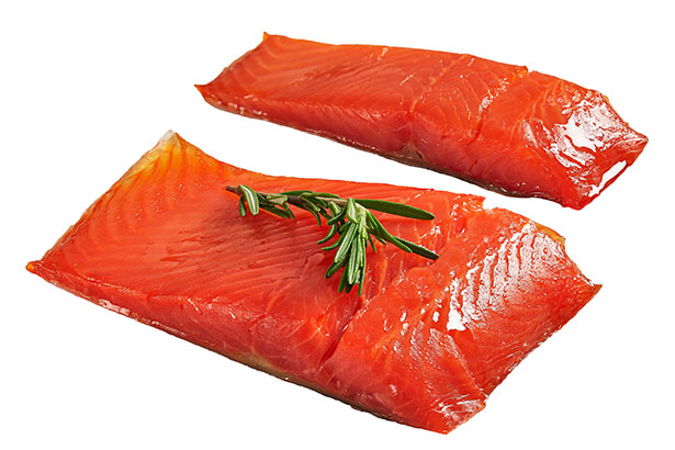 Two Fillets of Wild Alaskan Salmon.