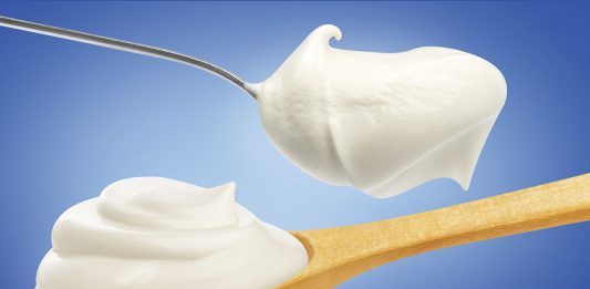 Two spoonfuls of sour cream.