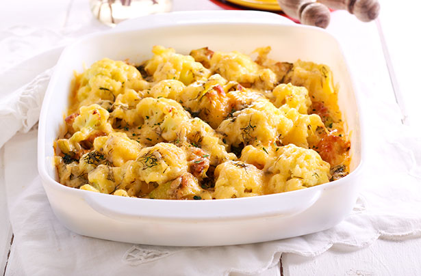 Picture of a Cauliflower, Cheese and Zucchini Bake.