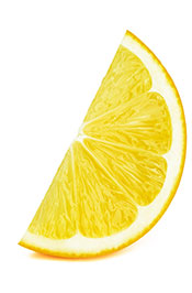 A Bright Yellow Fresh Slice of Lemon.