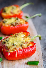 Picture of Low Carb Stuffed Pepper Snacks.