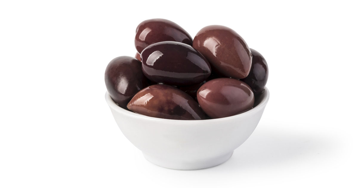 A Bowl of Kalamata Olives.