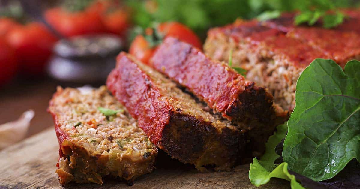 Low Carb Meatloaf: Ingredient and Binder Options Picture of a low carb meatloaf cut into slices.