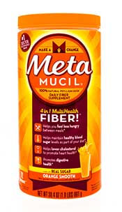 Picture of Metamucil - one of the most popular fiber supplements.