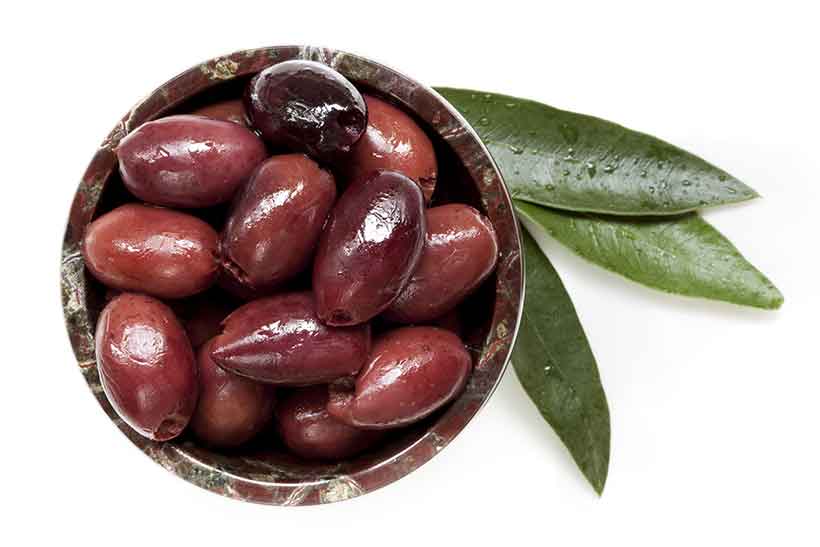 A Bowl of Kalamata Olives.