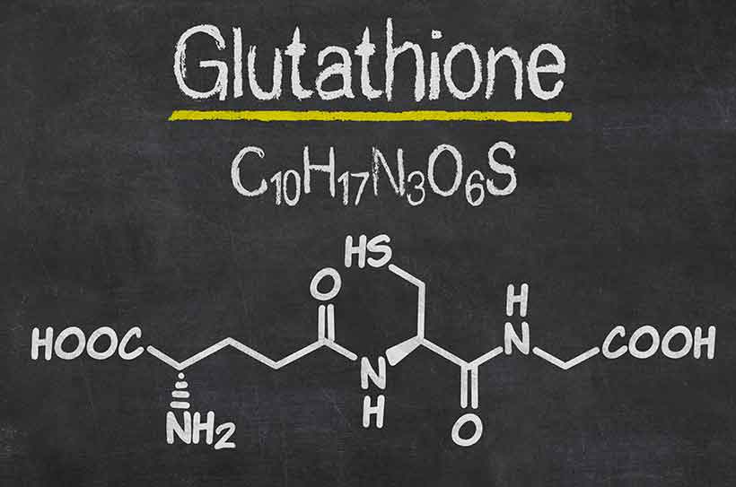 Diagram Showing the Chemical Structure of Glutathione.