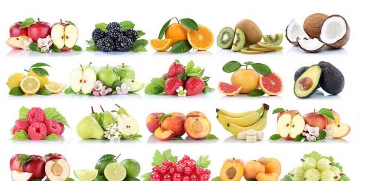 Picture Showing Many Different Types of Fruit.