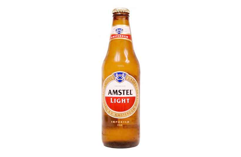 A Bottle of Imported Amstel Lager Beer.