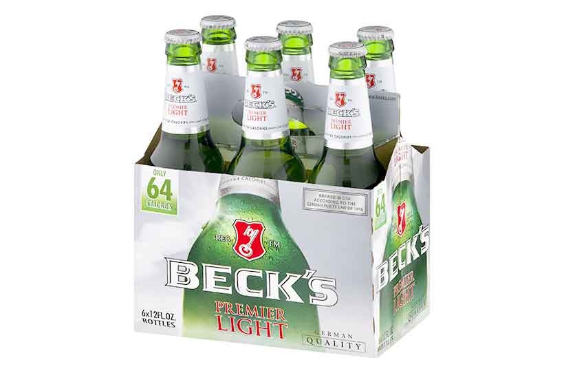 A 6-Pack of Becks Premier Light Beer.