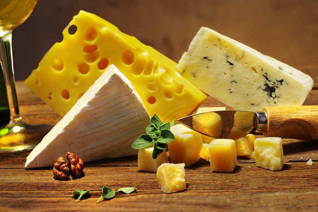 Different Types of Cheese On a Cheese Platter.