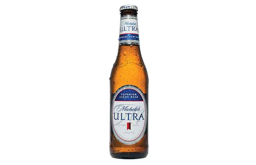 Bottle of Michelob Ultra Low Carb Beer.