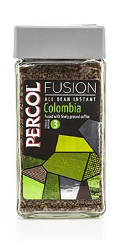 Picture of a Jar of Percol Fusion Instant Coffee Jar.