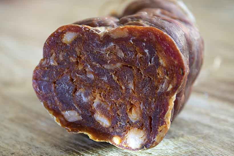 A Spicy Soppressata Cured Sausage.