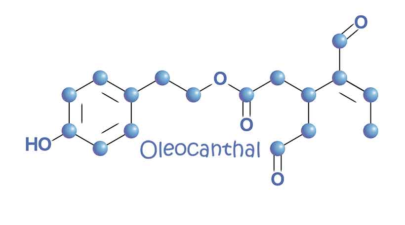 The Chemical Structure of the Oleocanthal Compound.