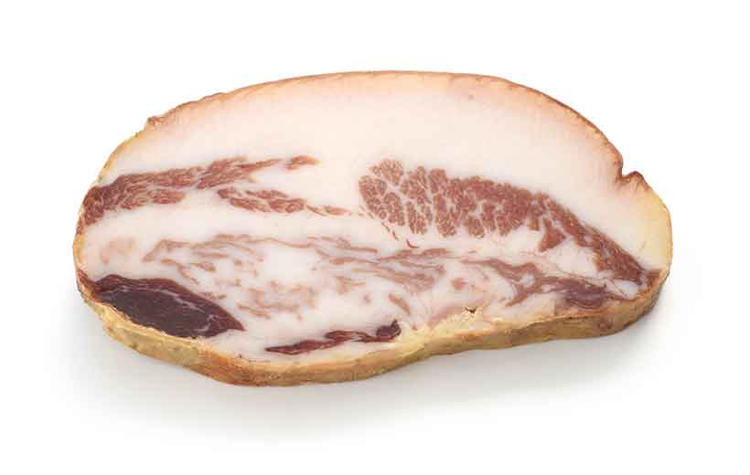 A Fatty Piece of Guanciale Cured Meat.