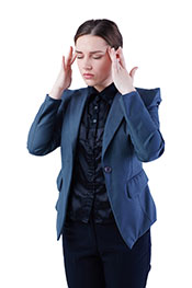 A Woman Holding Her Temples - She Has a Headache.