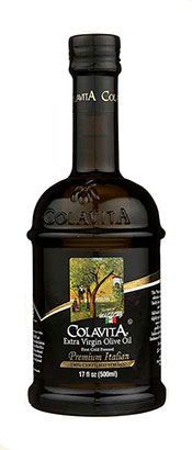 500ml Dark Glass Bottle of Colavita Extra Virgin Olive Oil.