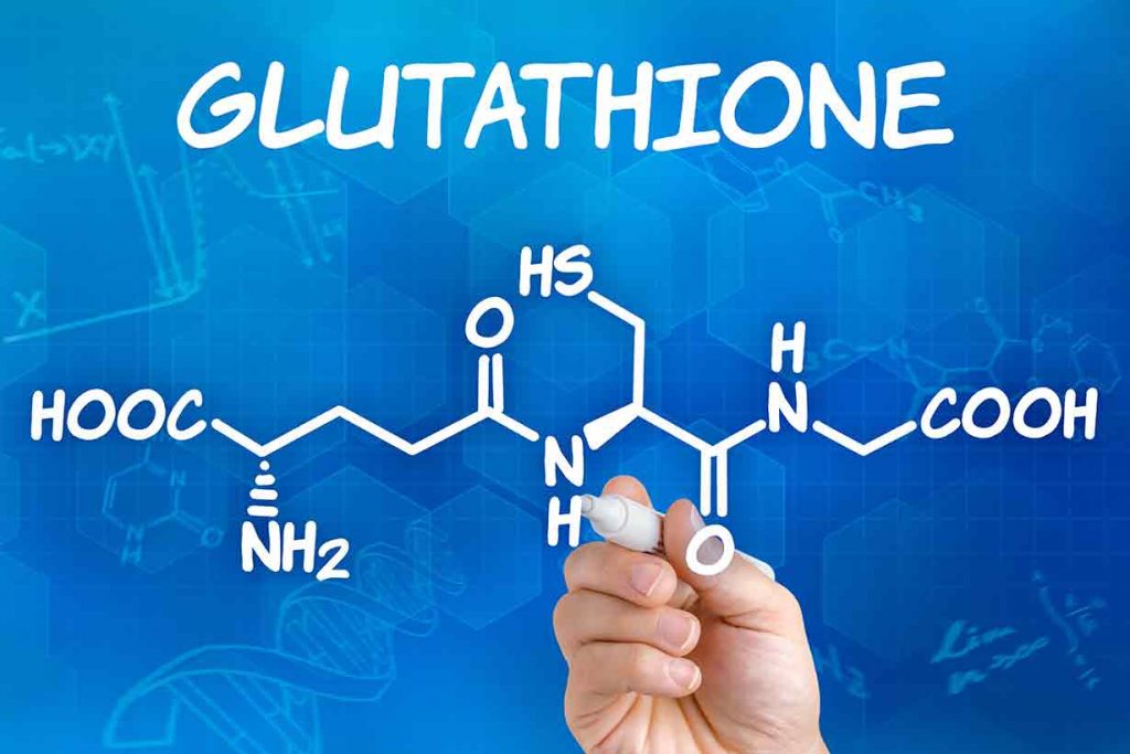 A Diagram Showing the Molecular Structure For the Antioxidant Glutathione.