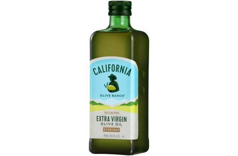 A Glass Bottle of California Olive Ranch Extra Virgin Olive Oil - One of the Most Reputable Brands.