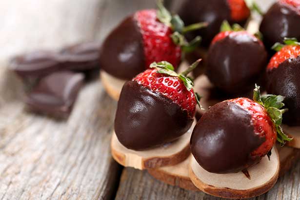 Dark Chocolate Coated Strawberries.