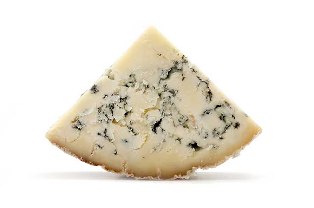 Triangle Shaped Portion of Blue Stilton Cheese.