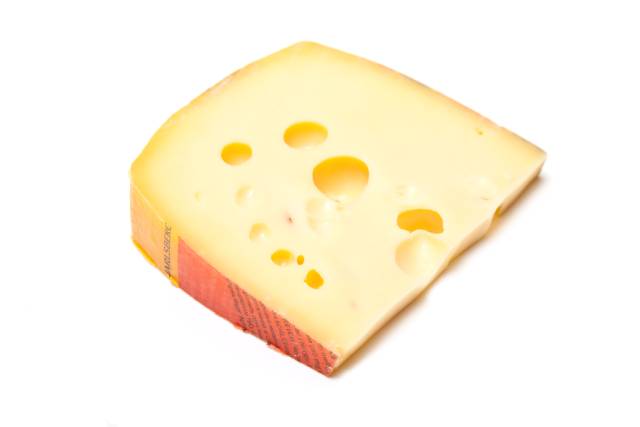 A Wedge of Jarlsberg Cheese.