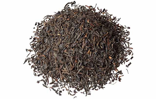 Dried Keemun Tea Leaves.