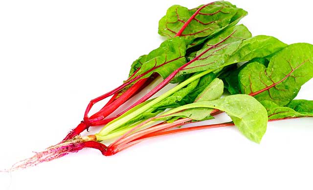 A Bunch of Swiss Chard Leafy Greens.