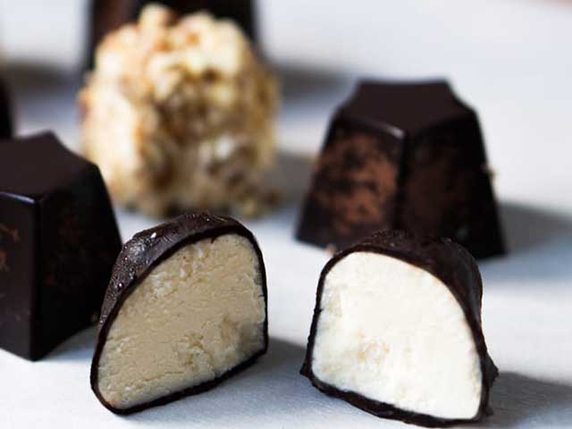 Swerve Sweetened Chocolate Buttercream Fat Bombs.