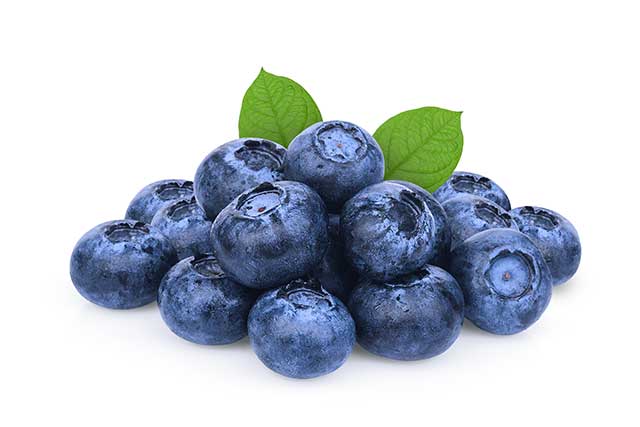 A Handful of Fresh Blueberries.