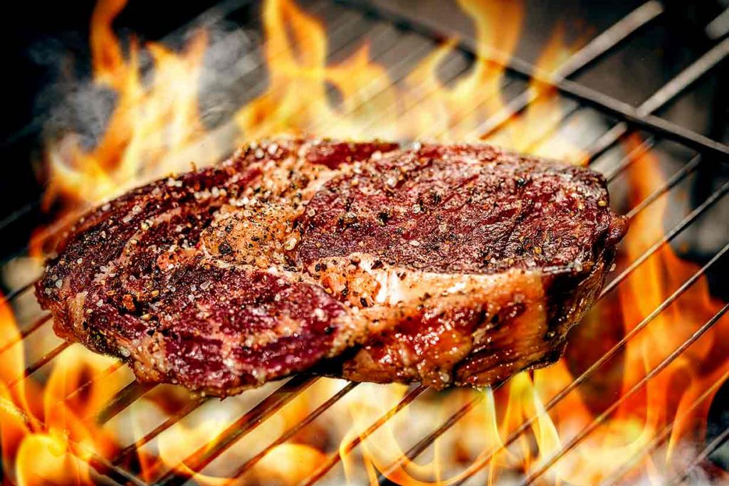 Cooking Flame-Grilled Steak.