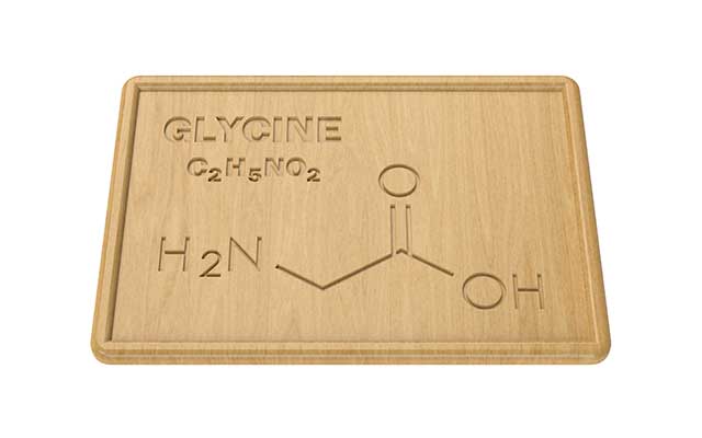 Structure and Chemical Formula For Glycine.