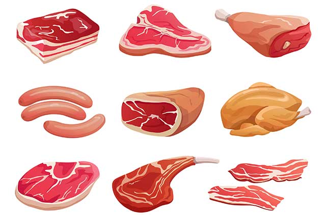 Various Cuts of Meat.