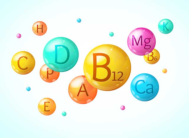 Bubbles Representing Vitamin and Minerals.