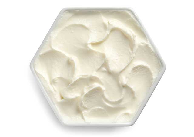 Cream Cheese In a Pentagon-Shaped Bowl.