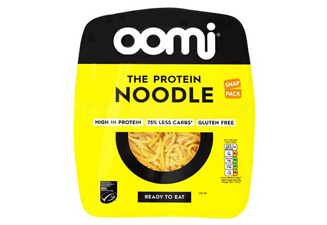 Packet of Oomi Noodles - Lower Carb Noodles Made From Fish Protein.