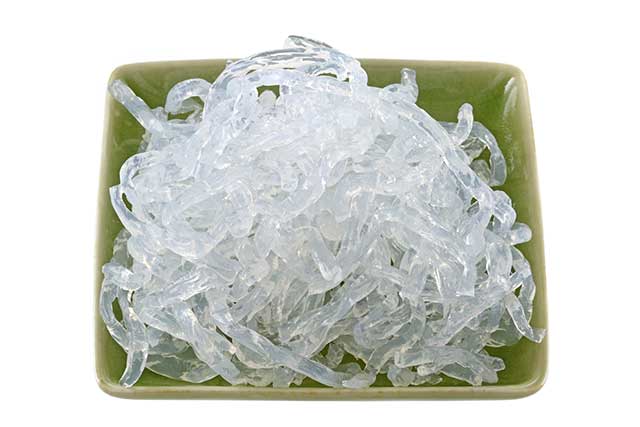 Kelp Noodles - a Translucent Noodle Made From Seaweed.