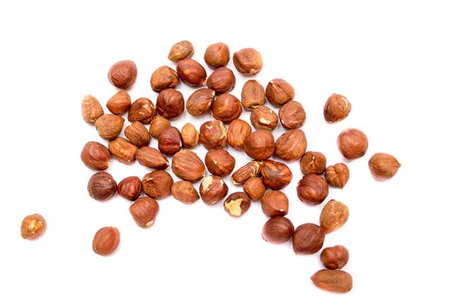 A Pile of Hazelnuts.