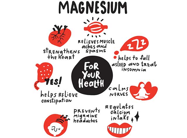 Infographic Showing Some of the Health Benefits of Magnesium.