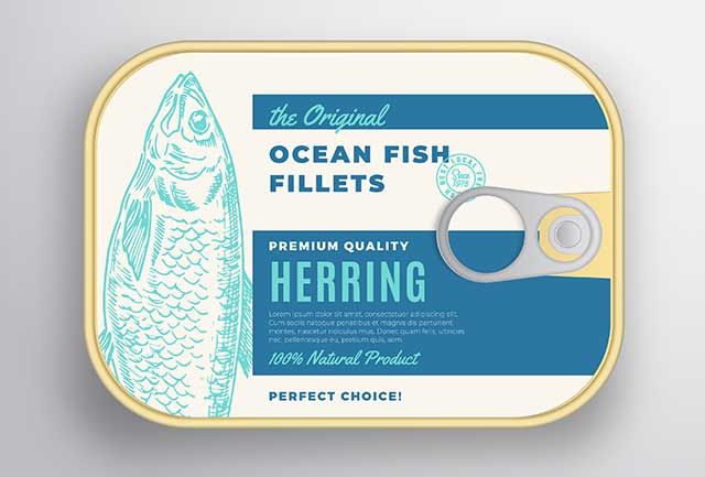 A Pack of Canned Herring Fillets.