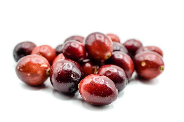 A Pile of Fresh Cranberries Close Together.