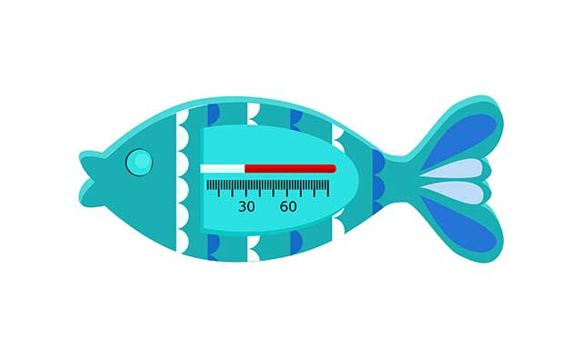 Fish Illustration Containing a Mercury Thermometer.