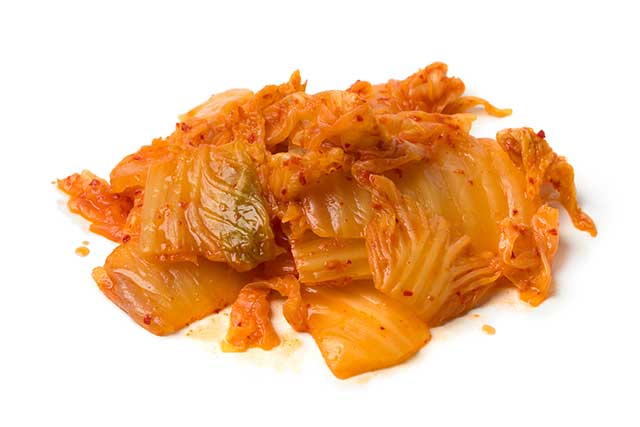 Pieces of Korean Fermented Kimchi.